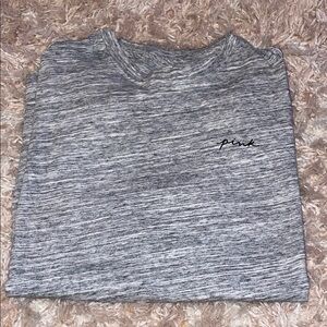 Gray PINK Logo T-Shirt